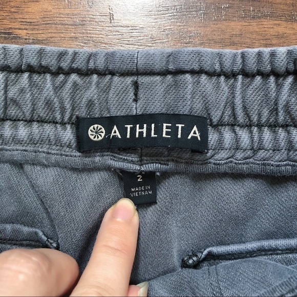 Athleta • Farallon jogger pant Cyprus green grey zipper cuff drawstring waist - Picture 5 of 13